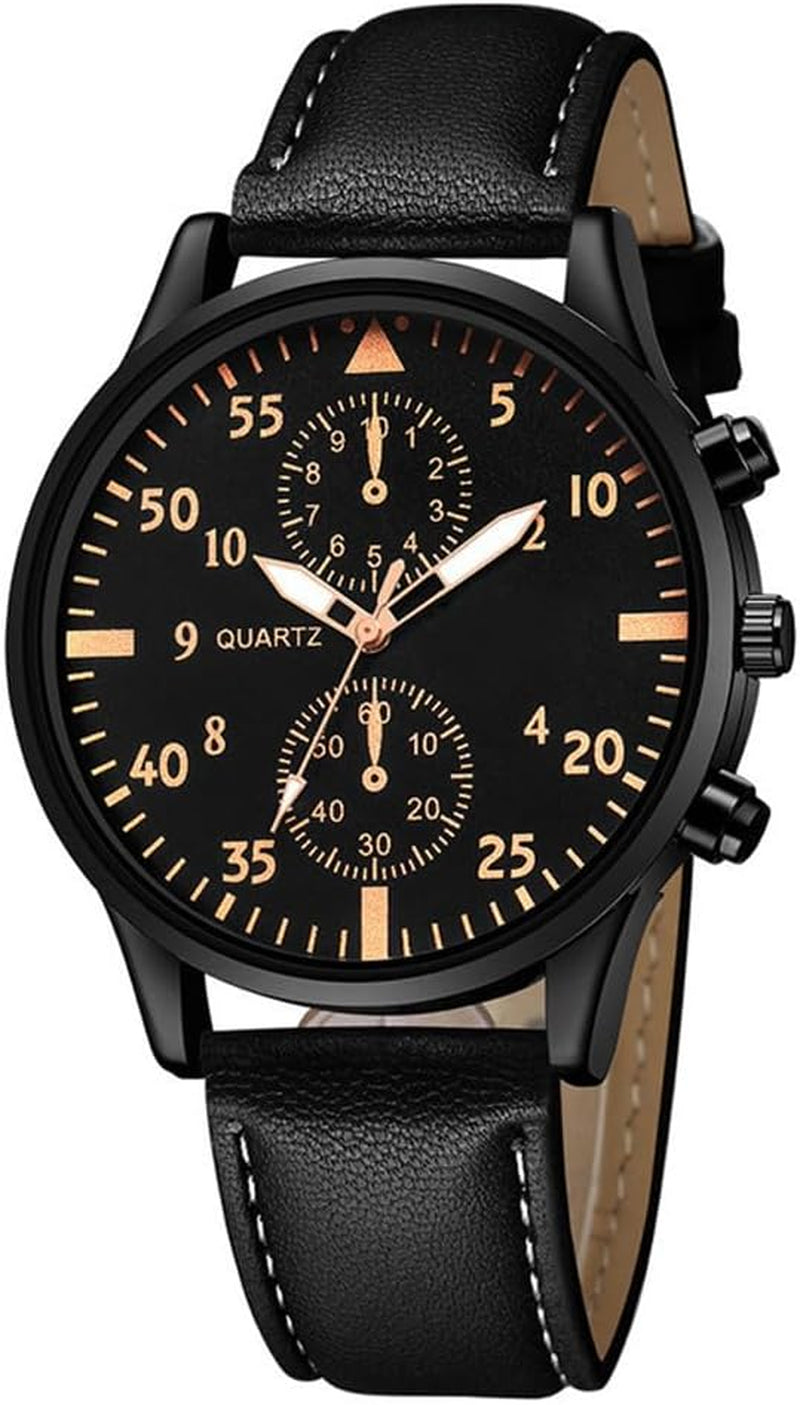 Men Casual Business Wristwatch Leather Strap( Usa Express )
